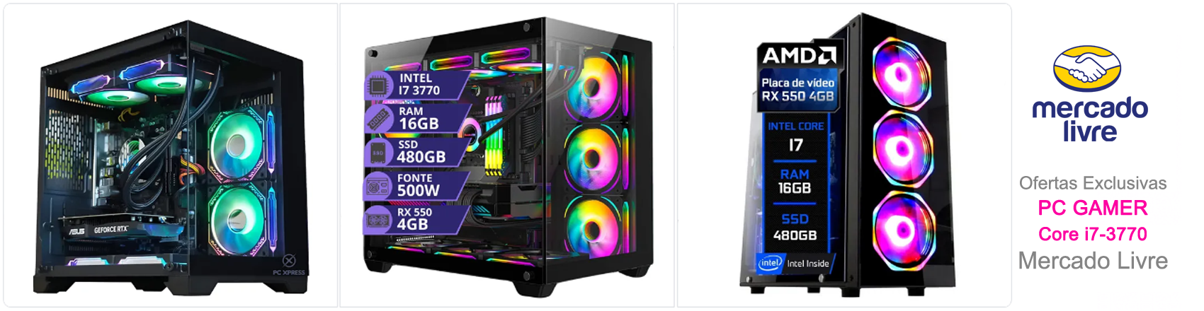 PC Gamer core i7 no mercado livre