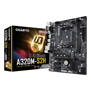 Placa-mãe Gigabyte A320M-S2H ddr4 32gb pci-e 3.0 m. 2 32gb amd ryzen athlon